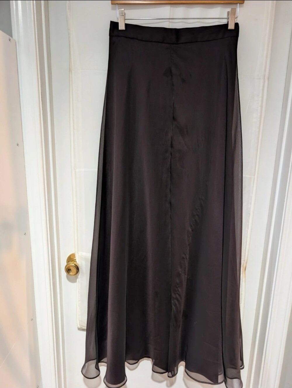 Vintage Hampton Nites Black Maxi Skirt 90s Whimsigoth Evening Skirt